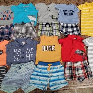 NEWBORN BOY SUMMER CLOTHES LOT
